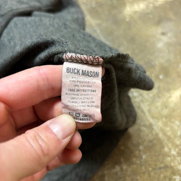 Buck Mason Curved Hem Slub Cotton Short Sleeve T Shirt Men's XL Minimalist - Picture 7 of 9